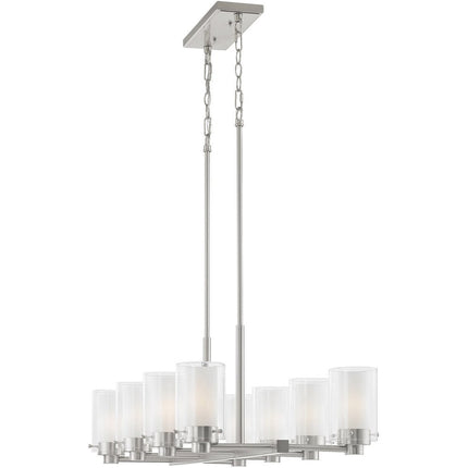 Eight Light Dimmable Chandelier With Shades HomeRoots