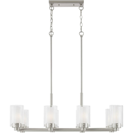 Eight Light Dimmable Chandelier With Shades HomeRoots