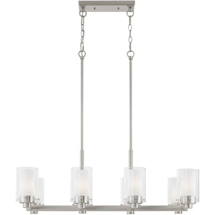 Eight Light Dimmable Chandelier With Shades HomeRoots