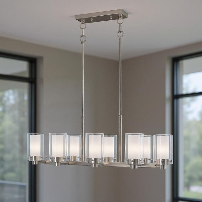 Ten Light Dimmable Chandelier With Shades HomeRoots