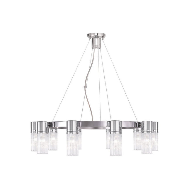 Ten Light Dimmable Chandelier With Shades HomeRoots