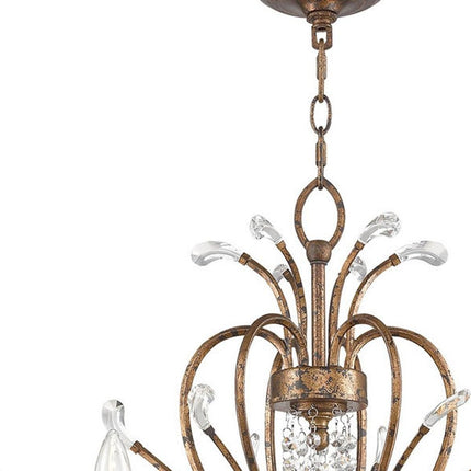 Six Light Dimmable Chandelier With Shades HomeRoots
