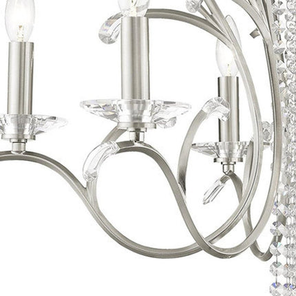 Six Light Dimmable Chandelier With Shades HomeRoots