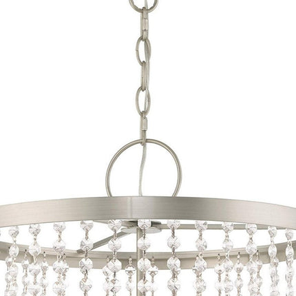 Four Light Dimmable Chandelier With Shades HomeRoots