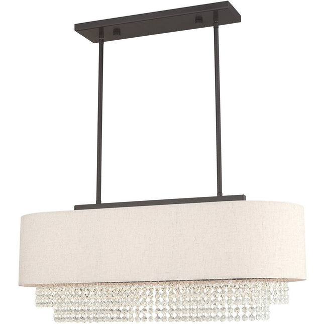 Three Light Dimmable Chandelier With Shades HomeRoots