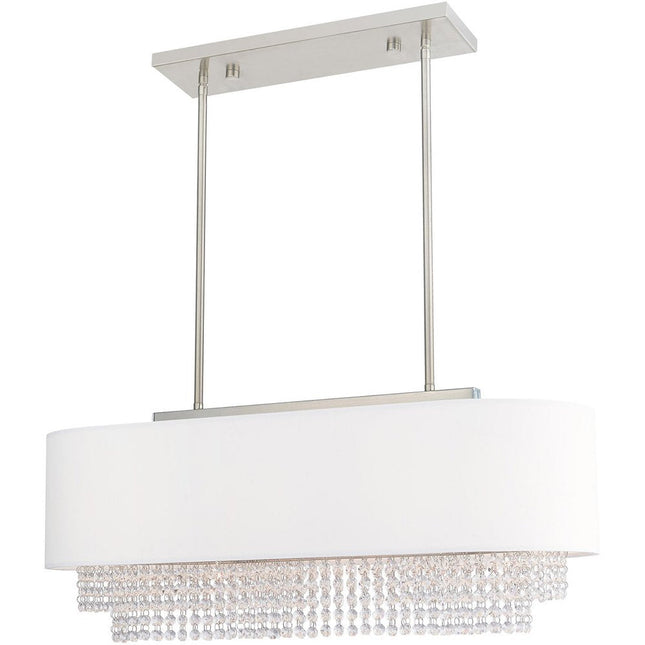 Three Light Dimmable Chandelier With Shades HomeRoots