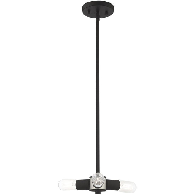 Black Three Light Dimmable Chandelier With Shades HomeRoots