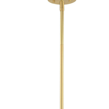 Brass Five Light Metal Dimmable Chandelier With Shades
