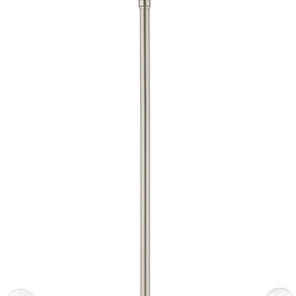 Nickel Five Light Metal Dimmable Chandelier With Shades