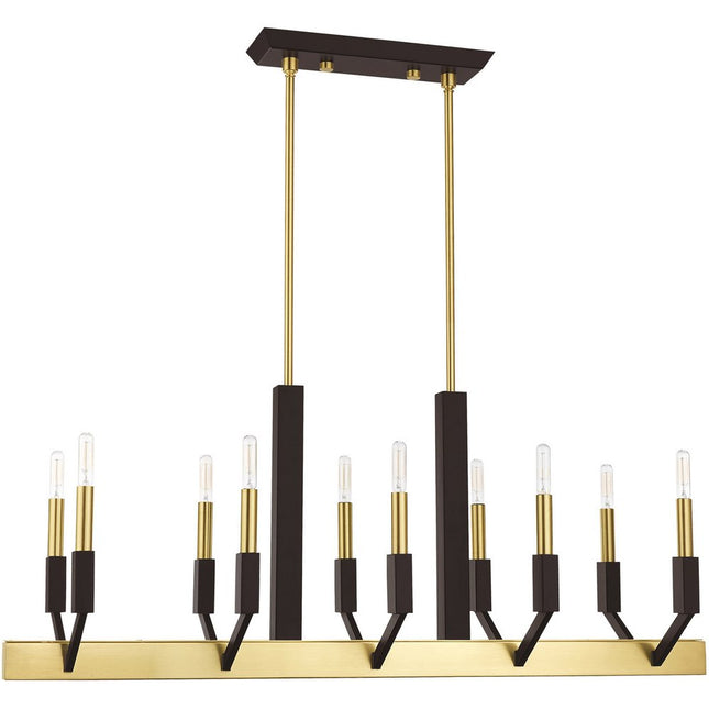 Ten Light Dimmable Chandelier With Shades HomeRoots