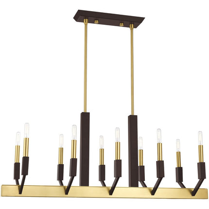Ten Light Dimmable Chandelier With Shades HomeRoots