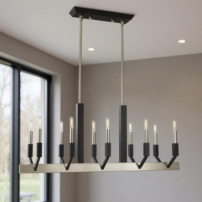 Ten Light Dimmable Chandelier With Shades HomeRoots