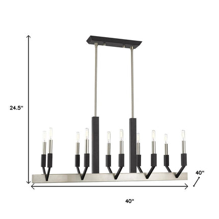 Ten Light Dimmable Chandelier With Shades HomeRoots