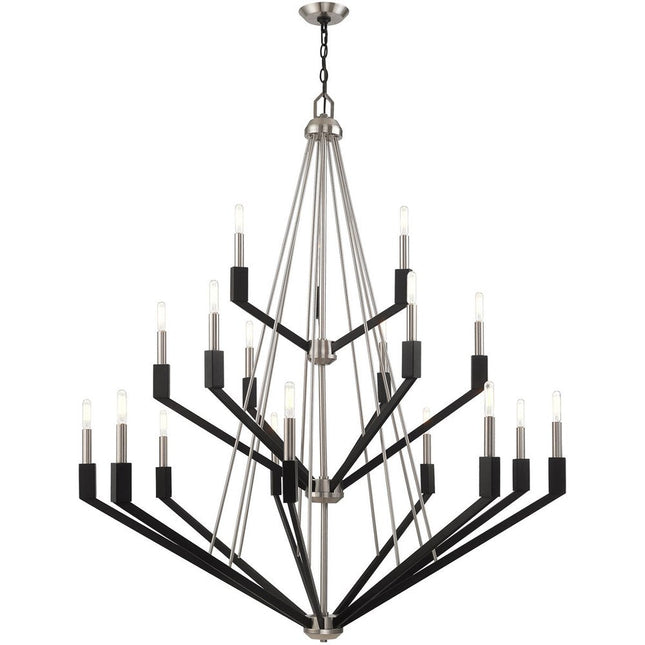 Nickel Multi Light Metal Dimmable Chandelier With Shades HomeRoots