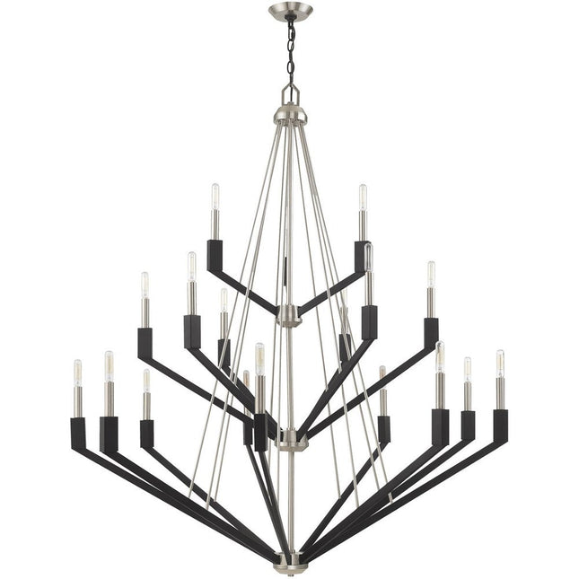 Nickel Multi Light Metal Dimmable Chandelier With Shades HomeRoots