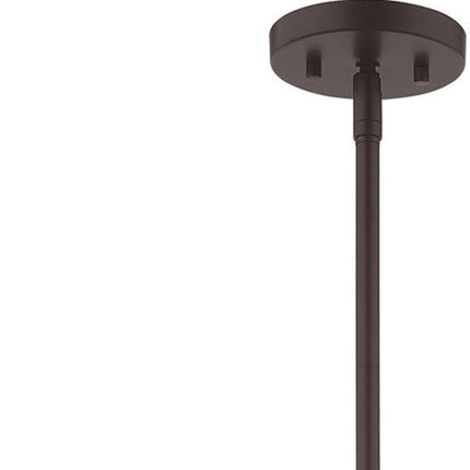 Bronze Four Light Dimmable Chandelier With Shades HomeRoots
