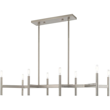 Eight Light Dimmable Chandelier With Shades HomeRoots
