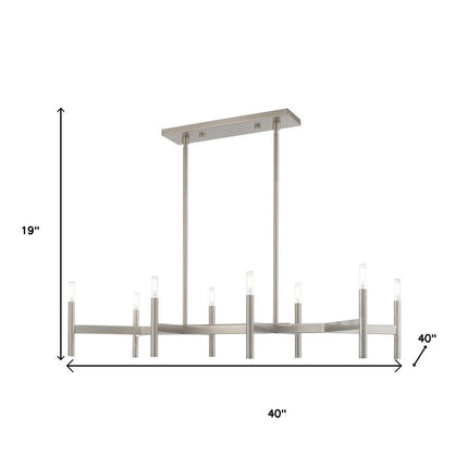 Eight Light Dimmable Chandelier With Shades HomeRoots