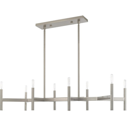 Eight Light Dimmable Chandelier With Shades HomeRoots