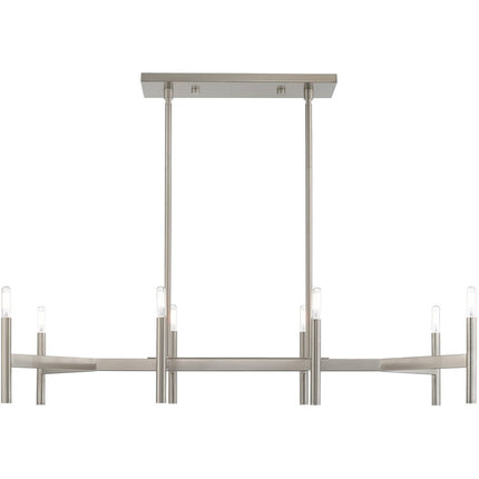 Eight Light Dimmable Chandelier With Shades HomeRoots