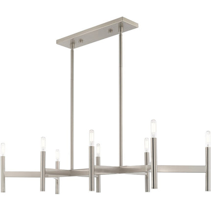 Eight Light Dimmable Chandelier With Shades HomeRoots