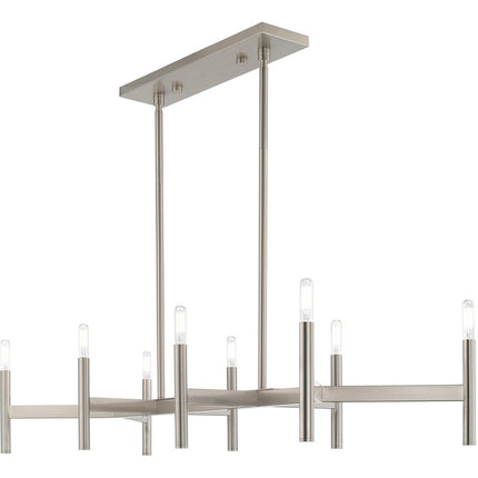 Eight Light Dimmable Chandelier With Shades HomeRoots