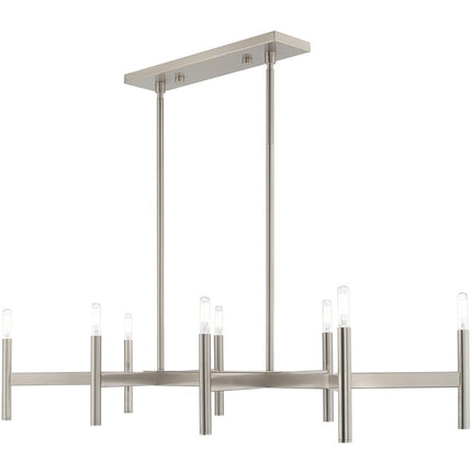 Eight Light Dimmable Chandelier With Shades HomeRoots
