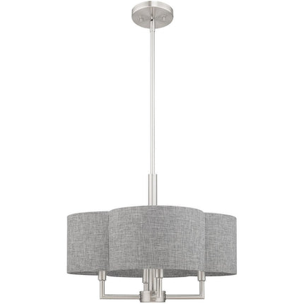 Four Light Dimmable Chandelier With Shades HomeRoots