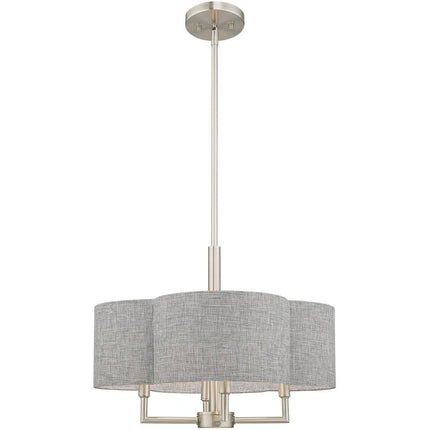 Four Light Dimmable Chandelier With Shades HomeRoots