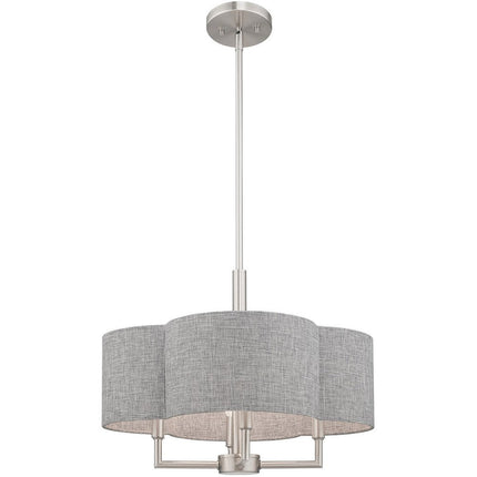 Four Light Dimmable Chandelier With Shades HomeRoots