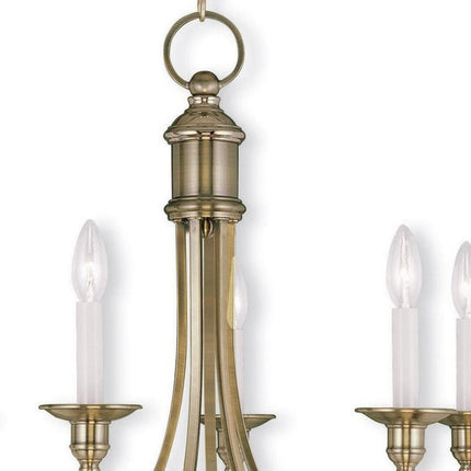 Five Light Dimmable Chandelier With Shades HomeRoots
