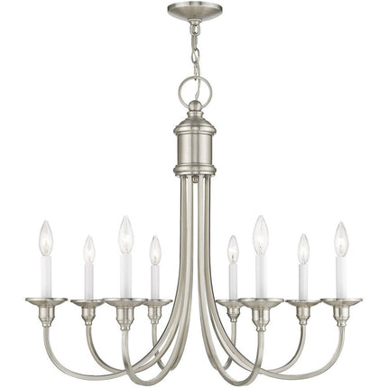 Eight Light Dimmable Chandelier With Shades HomeRoots