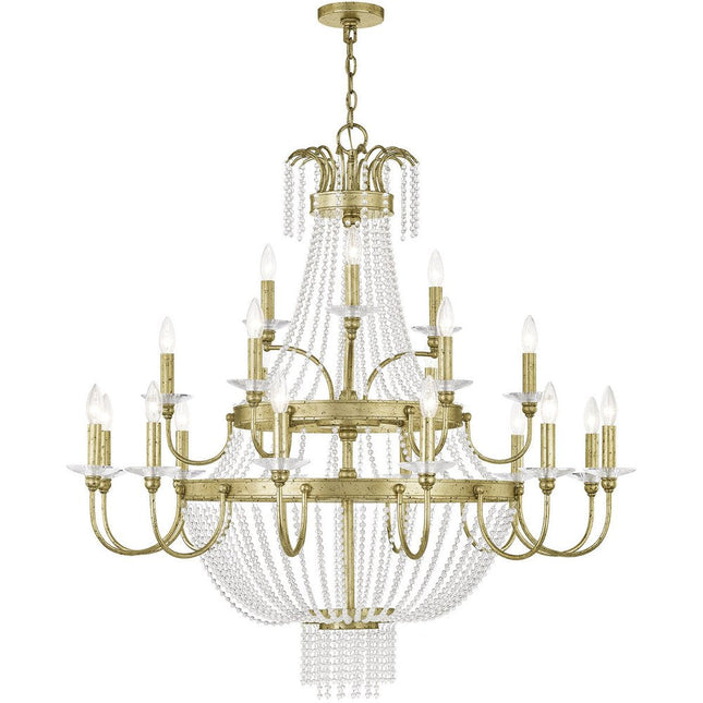 Gold Multi Light Metal Dimmable Chandelier With Shades HomeRoots