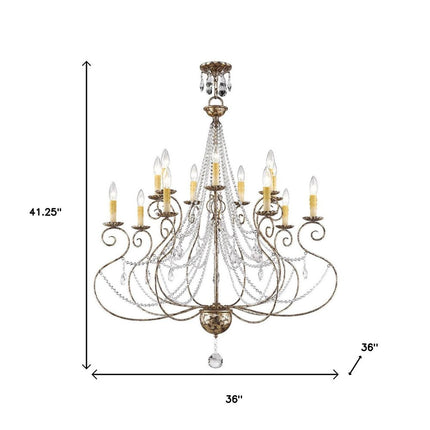 Bronze Multi Light Metal Dimmable Chandelier With Shades
