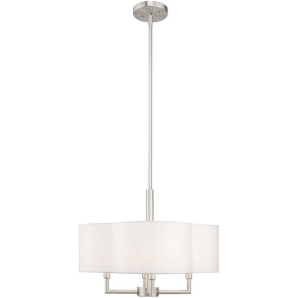 Four Light Dimmable Chandelier With Shades HomeRoots