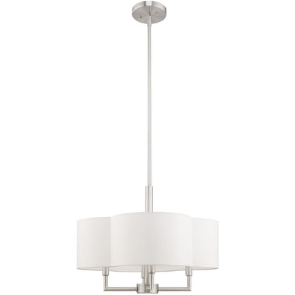 Four Light Dimmable Chandelier With Shades HomeRoots