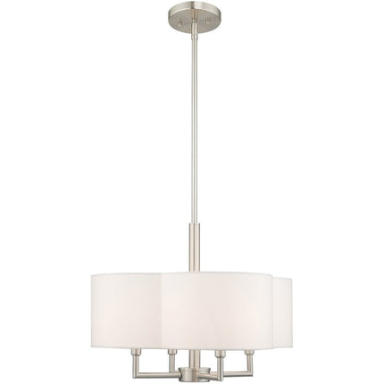Four Light Dimmable Chandelier With Shades HomeRoots