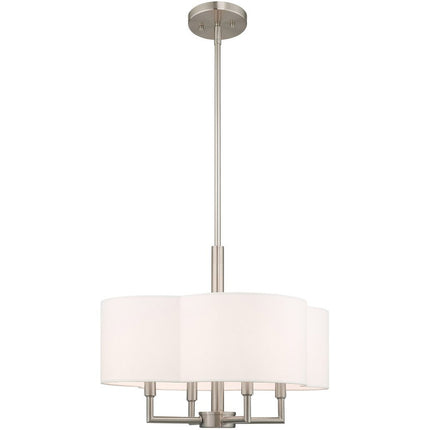 Four Light Dimmable Chandelier With Shades HomeRoots
