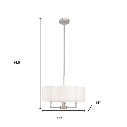 Four Light Dimmable Chandelier With Shades HomeRoots