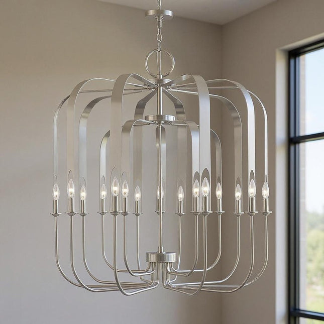 Multi Light Dimmable Chandelier With Shades HomeRoots