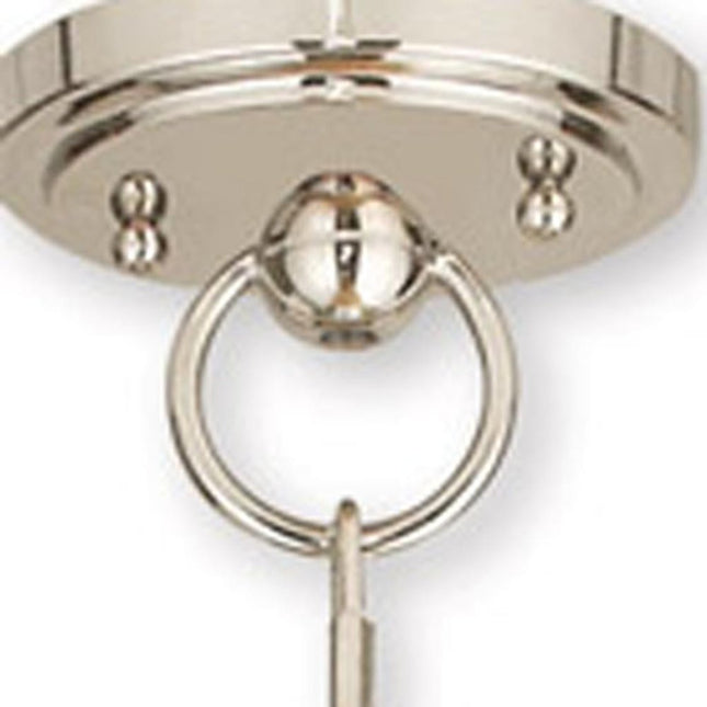 Nickel And Opal Three Light Metal Dimmable Chandelier With Shades