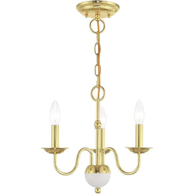 Brass Three Light Metal Dimmable Chandelier With Shades HomeRoots