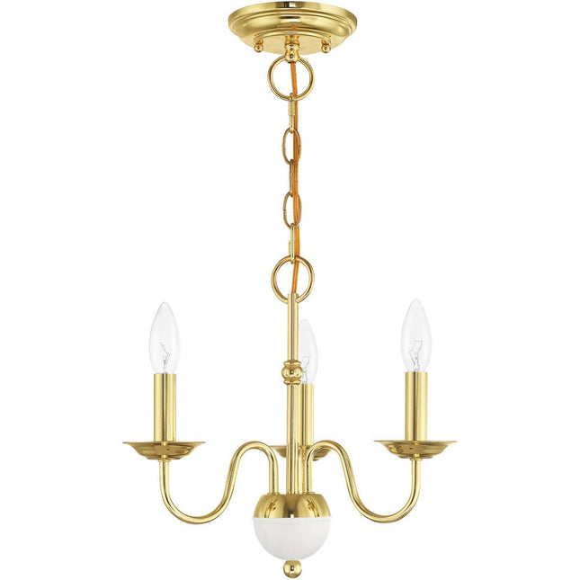 Brass Three Light Metal Dimmable Chandelier With Shades HomeRoots