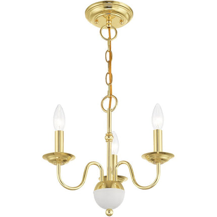 Brass Three Light Metal Dimmable Chandelier With Shades HomeRoots