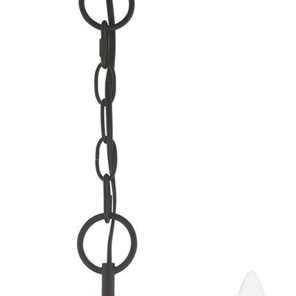 Black Three Light Dimmable Chandelier With Shades HomeRoots