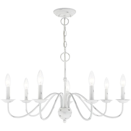 Seven Light Dimmable Chandelier With Shades HomeRoots