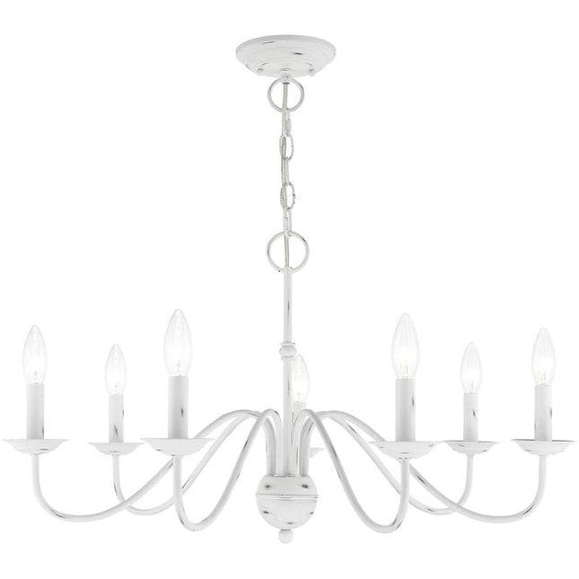 Seven Light Dimmable Chandelier With Shades HomeRoots