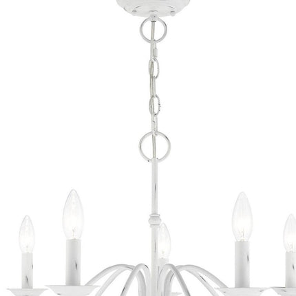 Seven Light Dimmable Chandelier With Shades HomeRoots