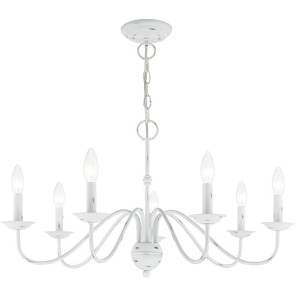Seven Light Dimmable Chandelier With Shades HomeRoots
