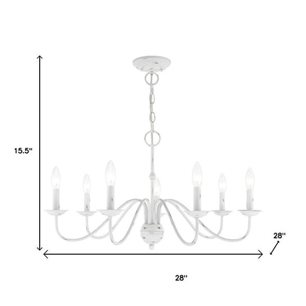 Seven Light Dimmable Chandelier With Shades HomeRoots